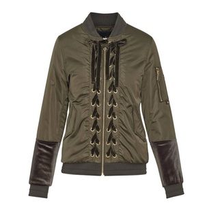 Sam Edelman Lace Up Bomber Jacket